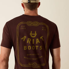 Ariat Western Ropes Classic Fit T-Shirt Men - PUCE