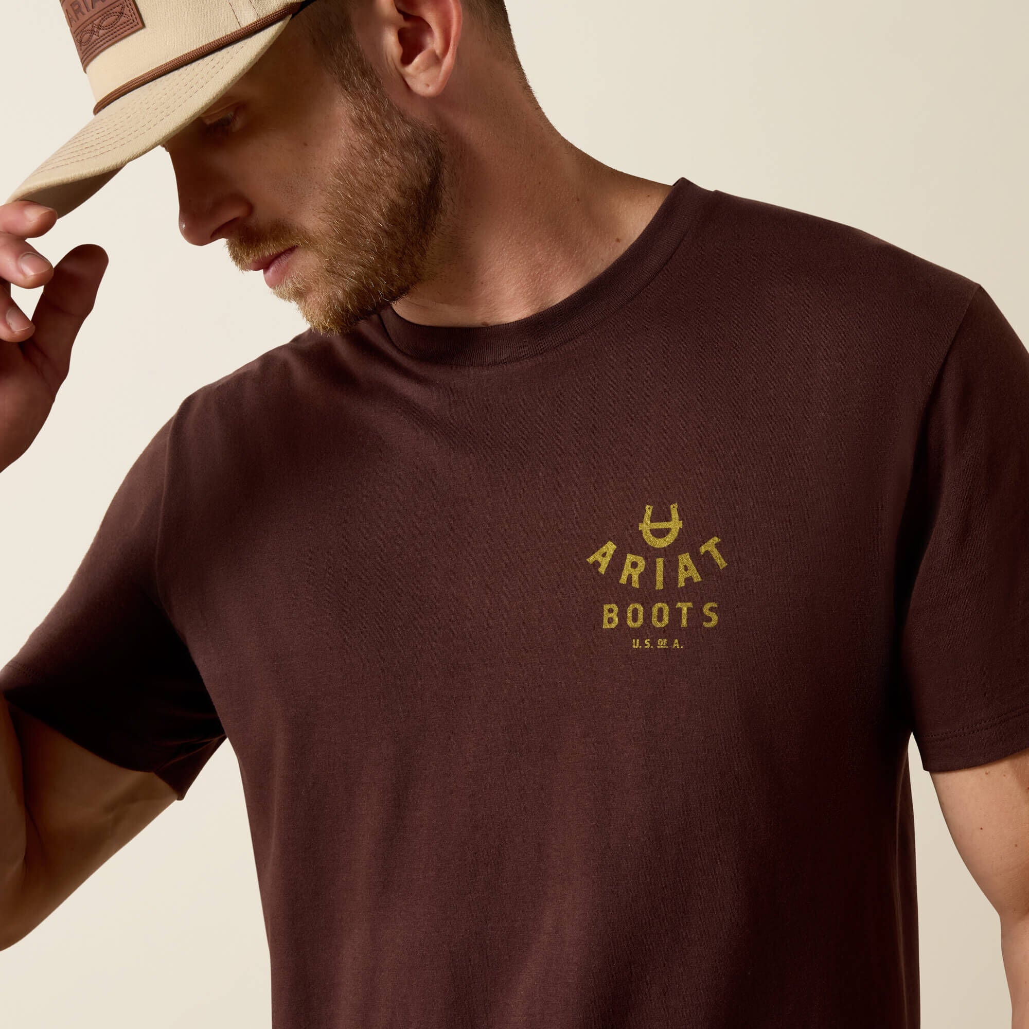 Ariat Western Ropes Classic Fit T-Shirt Men - PUCE