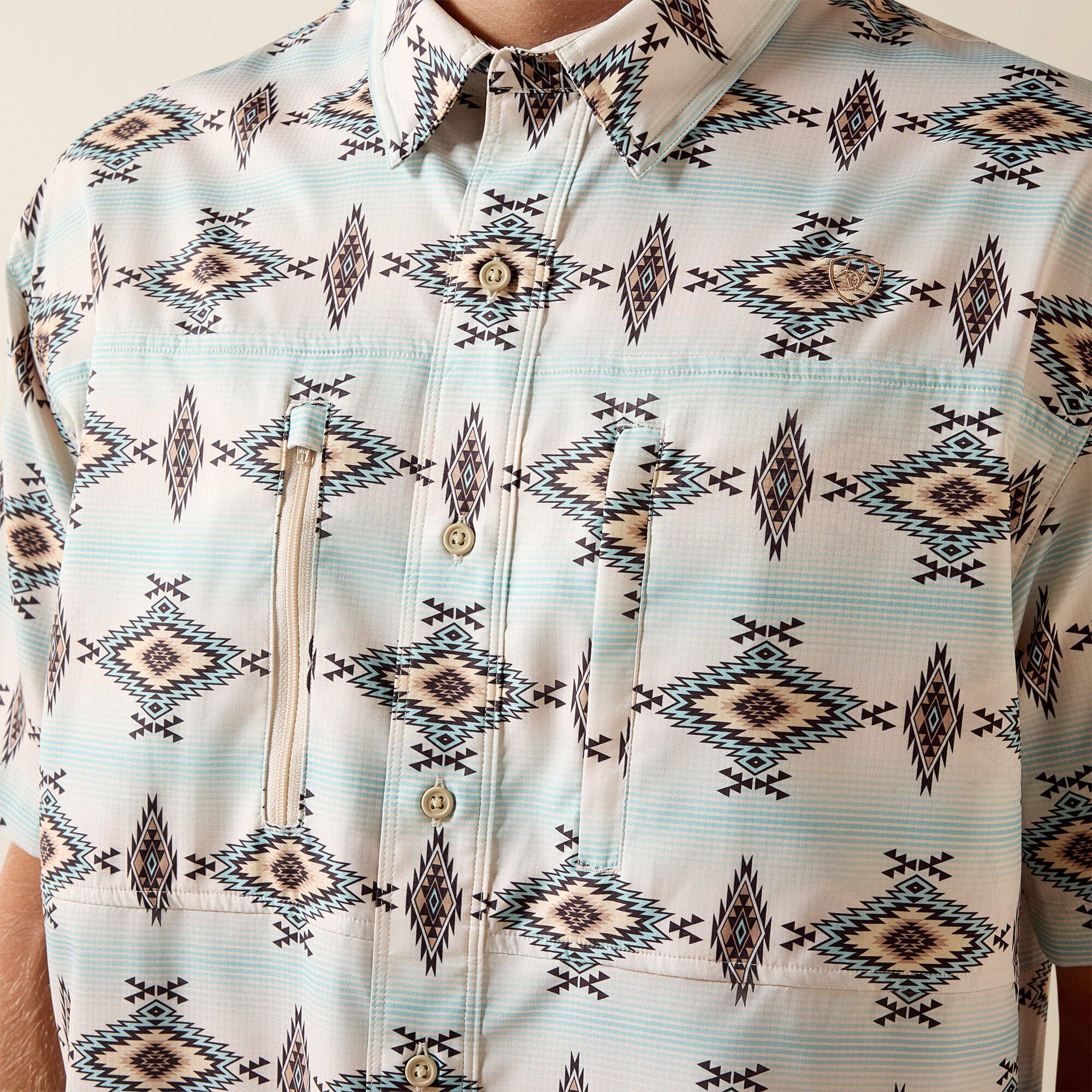 Printed VentTEK Classic Fit Shirt Men - OFF WHITE