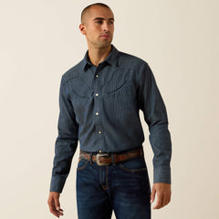 Retro Harlan Fitted Snap Shirt Men - NAVY