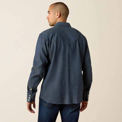 Retro Harlan Fitted Snap Shirt Men - NAVY
