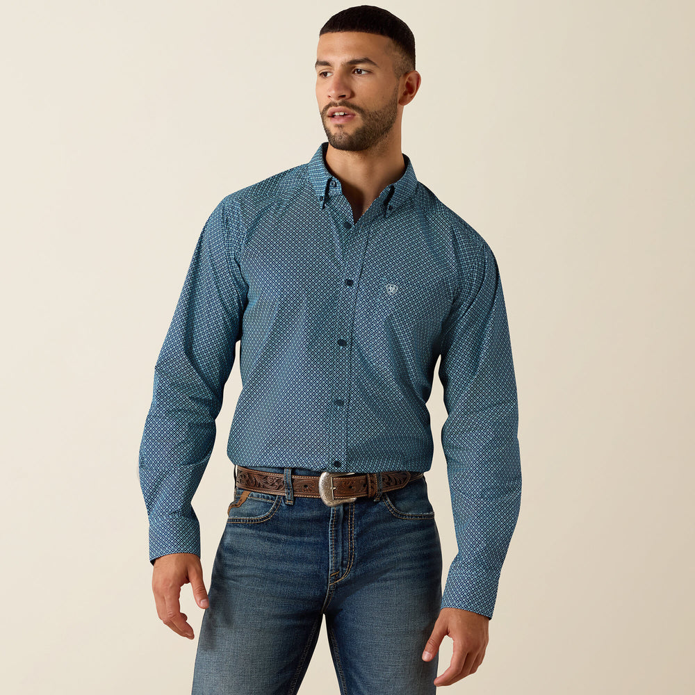 Jordi Fitted Shirt Men - POSEIDON GEO PRINT