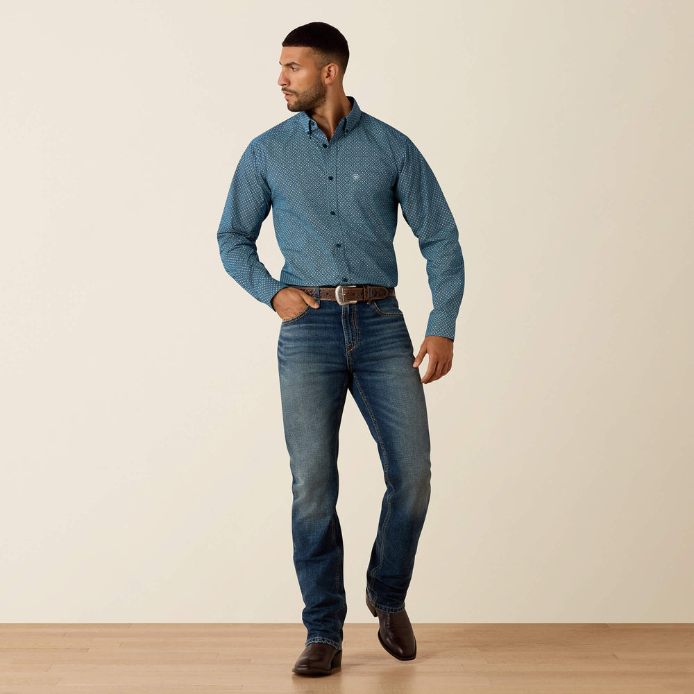 Jordi Fitted Shirt Men - POSEIDON GEO PRINT