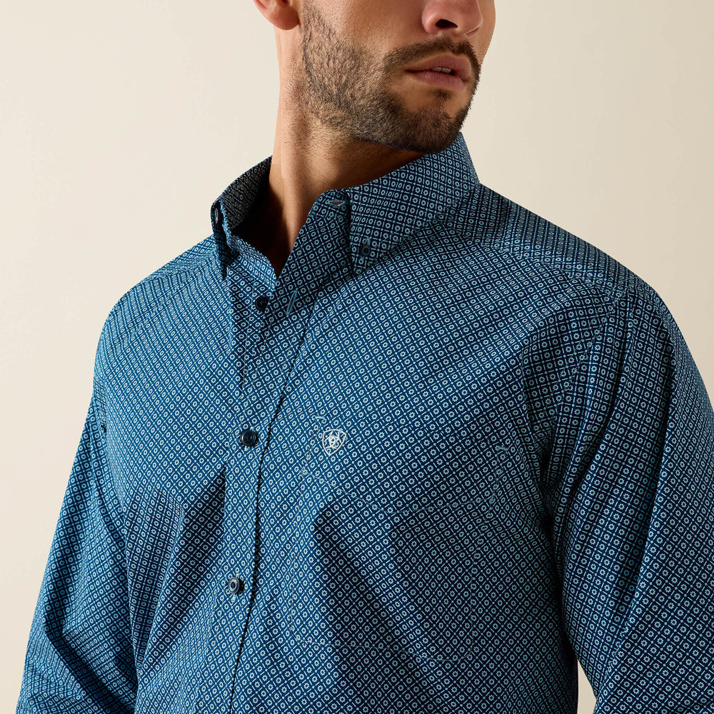Jordi Fitted Shirt Men - POSEIDON GEO PRINT