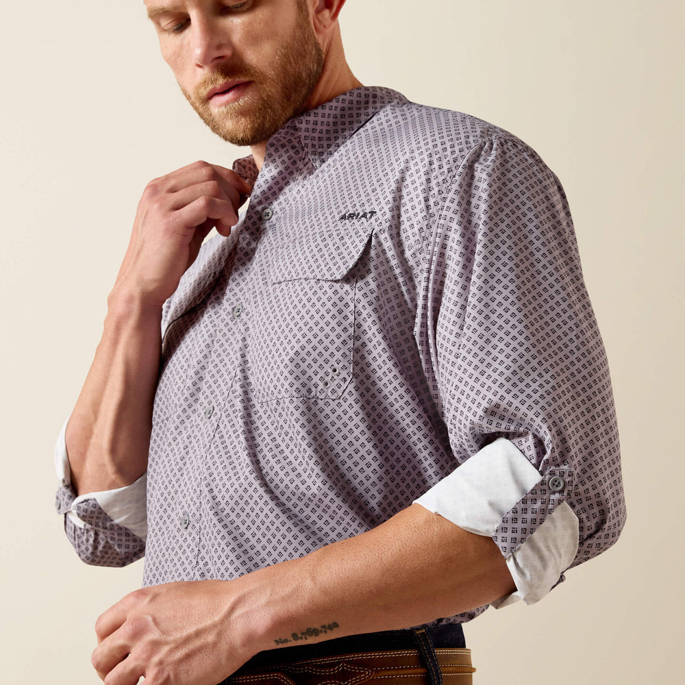 Printed VentTEK Outbound Classic Fit Shirt Men - GREY