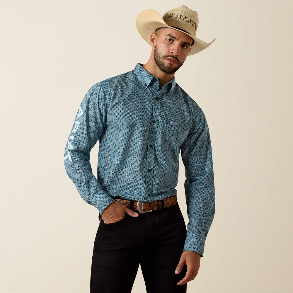 Team Jansen Fitted Shirt Men - NAVY/LIGHT BLUE