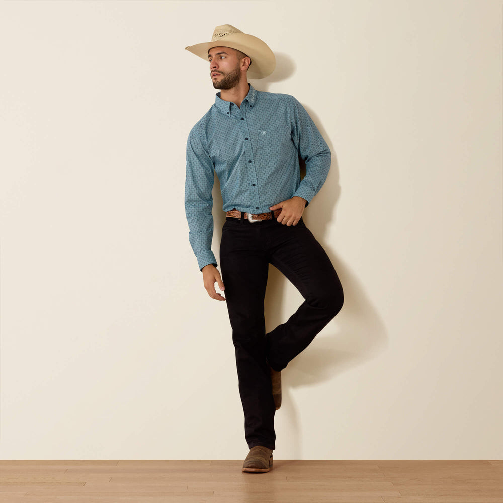 Team Jansen Fitted Shirt Men - NAVY/LIGHT BLUE