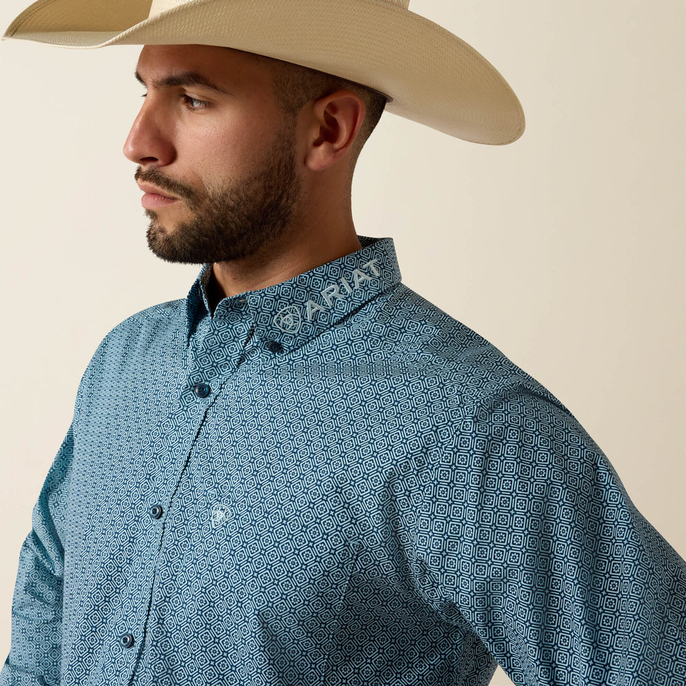 Team Jansen Fitted Shirt Men - NAVY/LIGHT BLUE