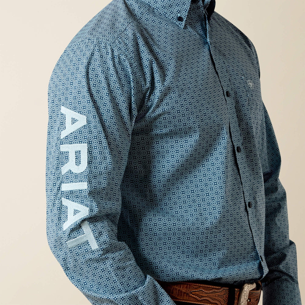 Team Jansen Fitted Shirt Men - NAVY/LIGHT BLUE