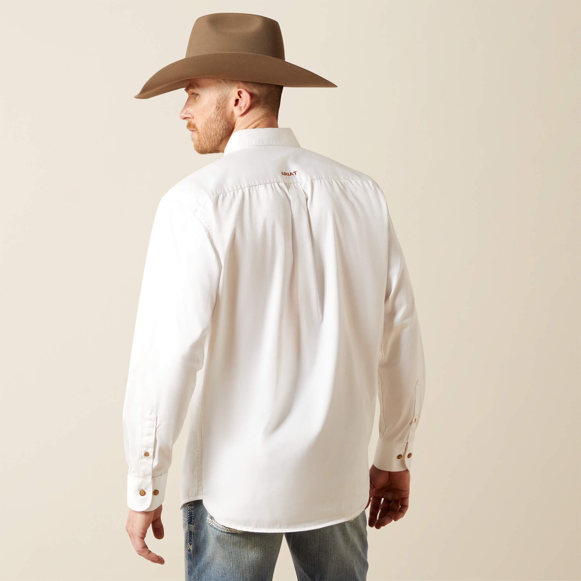 Solid Twill Classic Fit Shirt Men - WHITE