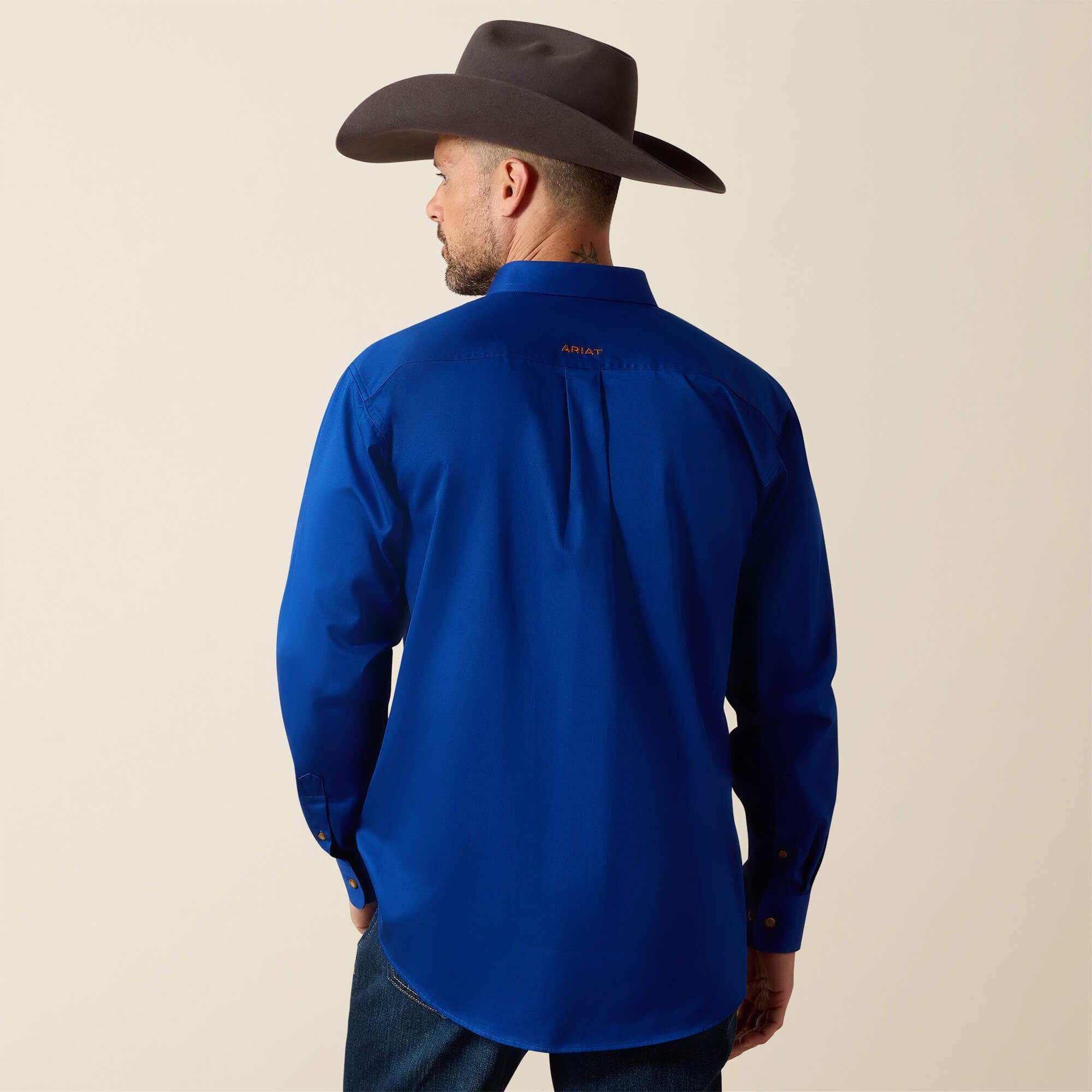 Solid Twill Classic Fit Shirt Men - ULTRAMARINE