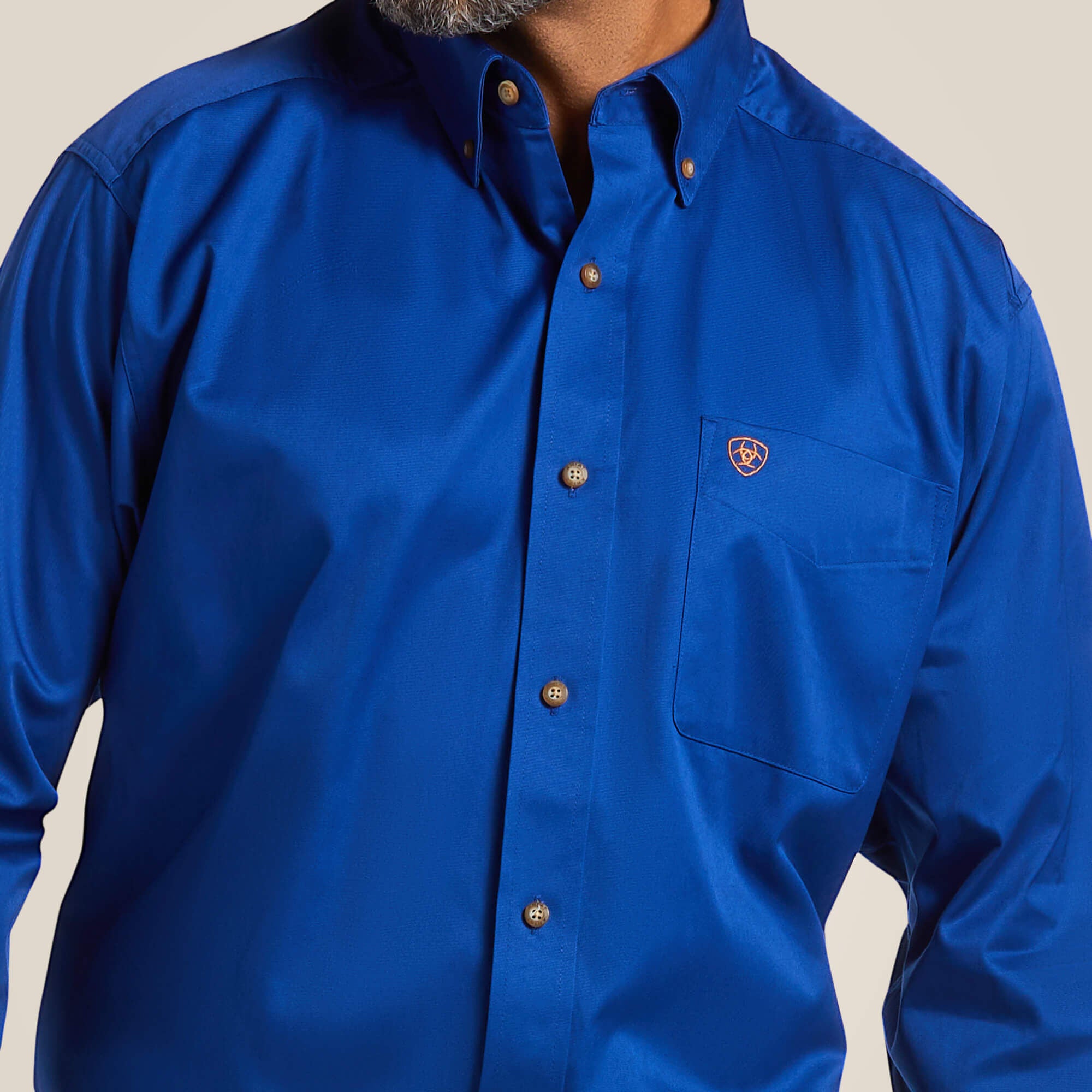 Solid Twill Classic Fit Shirt Men - ULTRAMARINE