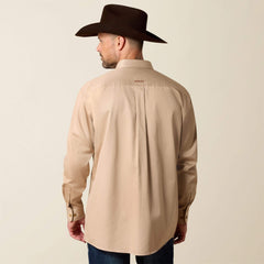 Solid Twill Classic Fit Shirt Men - KHAKI