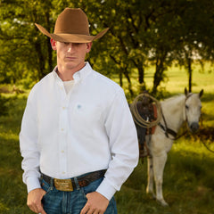 Wrinkle Free Solid Classic Fit Shirt Men - WHITE