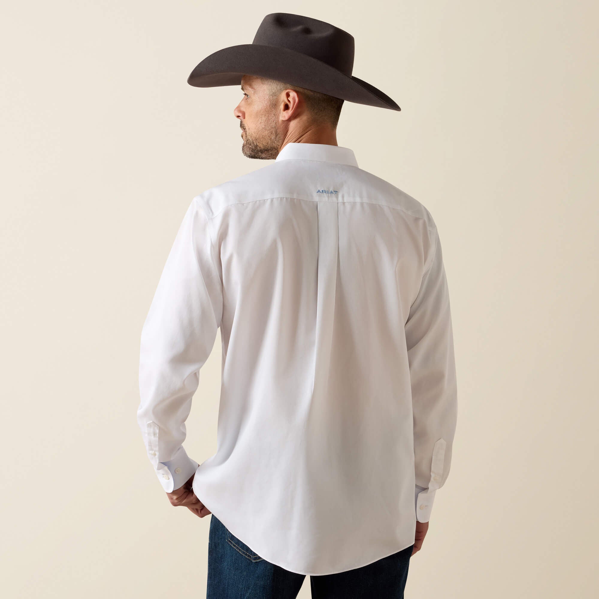 Wrinkle Free Solid Classic Fit Shirt Men - WHITE