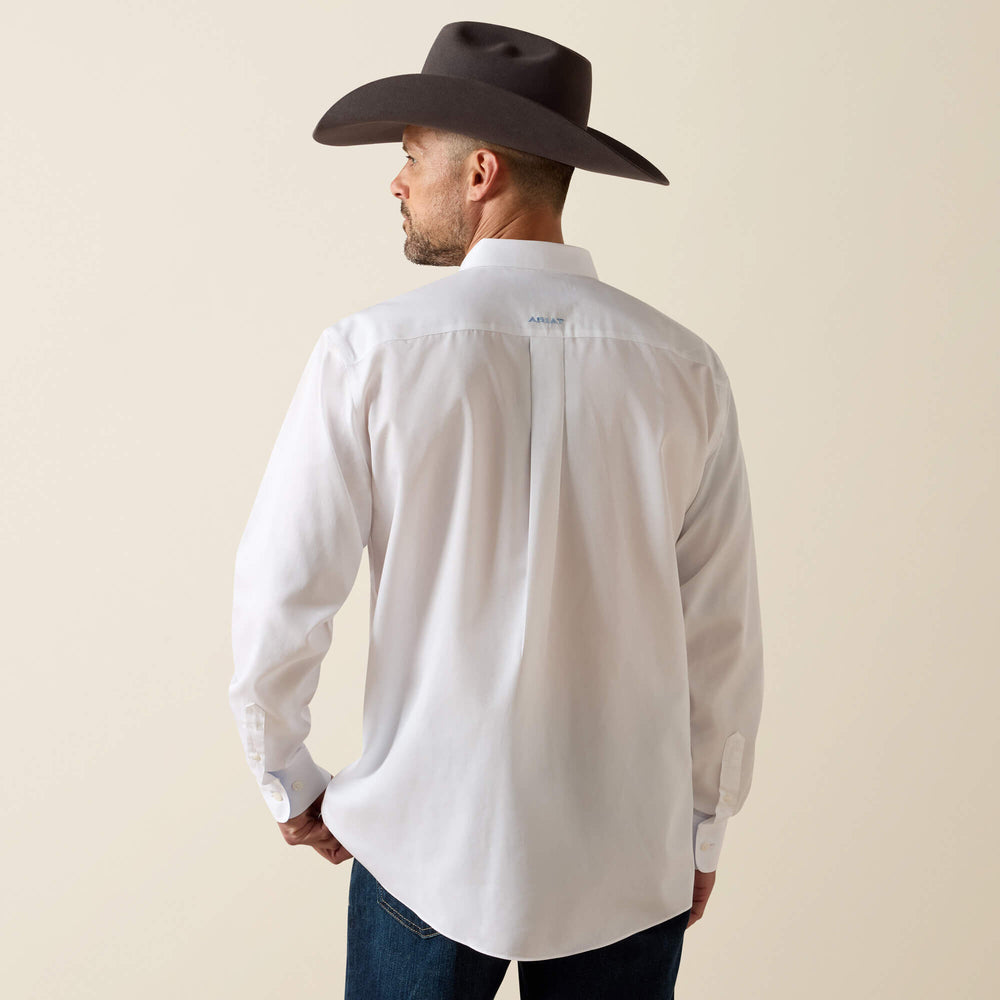 Wrinkle Free Solid Classic Fit Shirt Men - WHITE