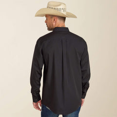 Wrinkle Free Solid Classic Fit Shirt Men - BLACK