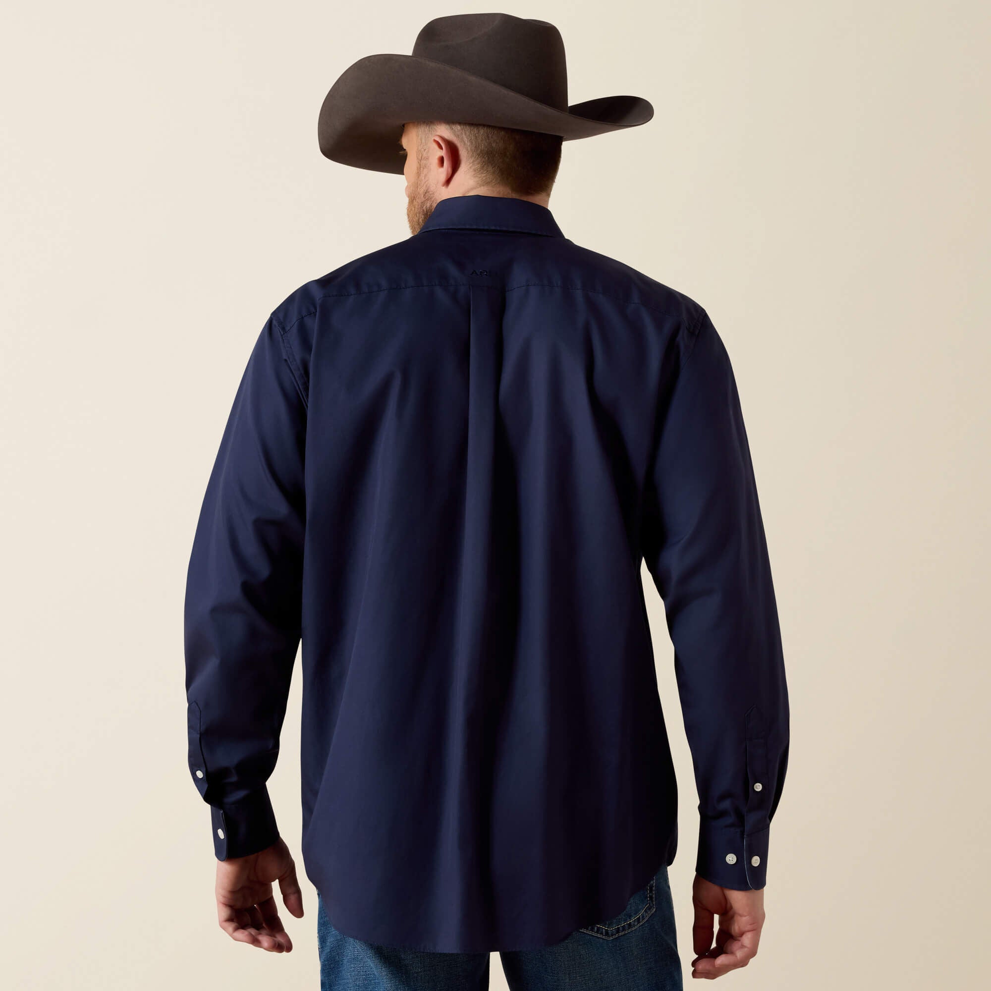 Wrinkle Free Solid Classic Fit Shirt Men - NAVY BLUE