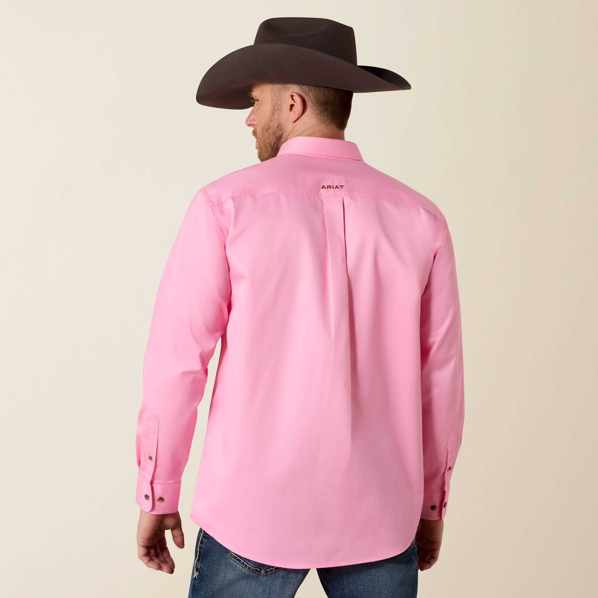 Solid Twill Classic Fit Shirt Men - PRISM PINK