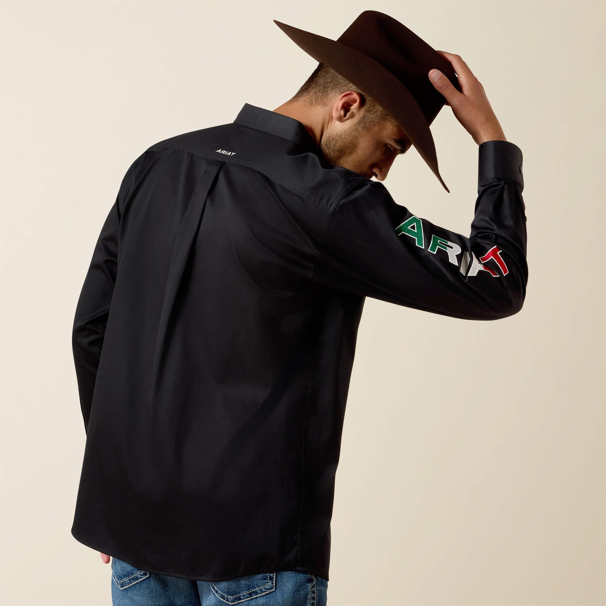 Team Logo Twill Classic Fit Shirt Men - BLACK MEXICO