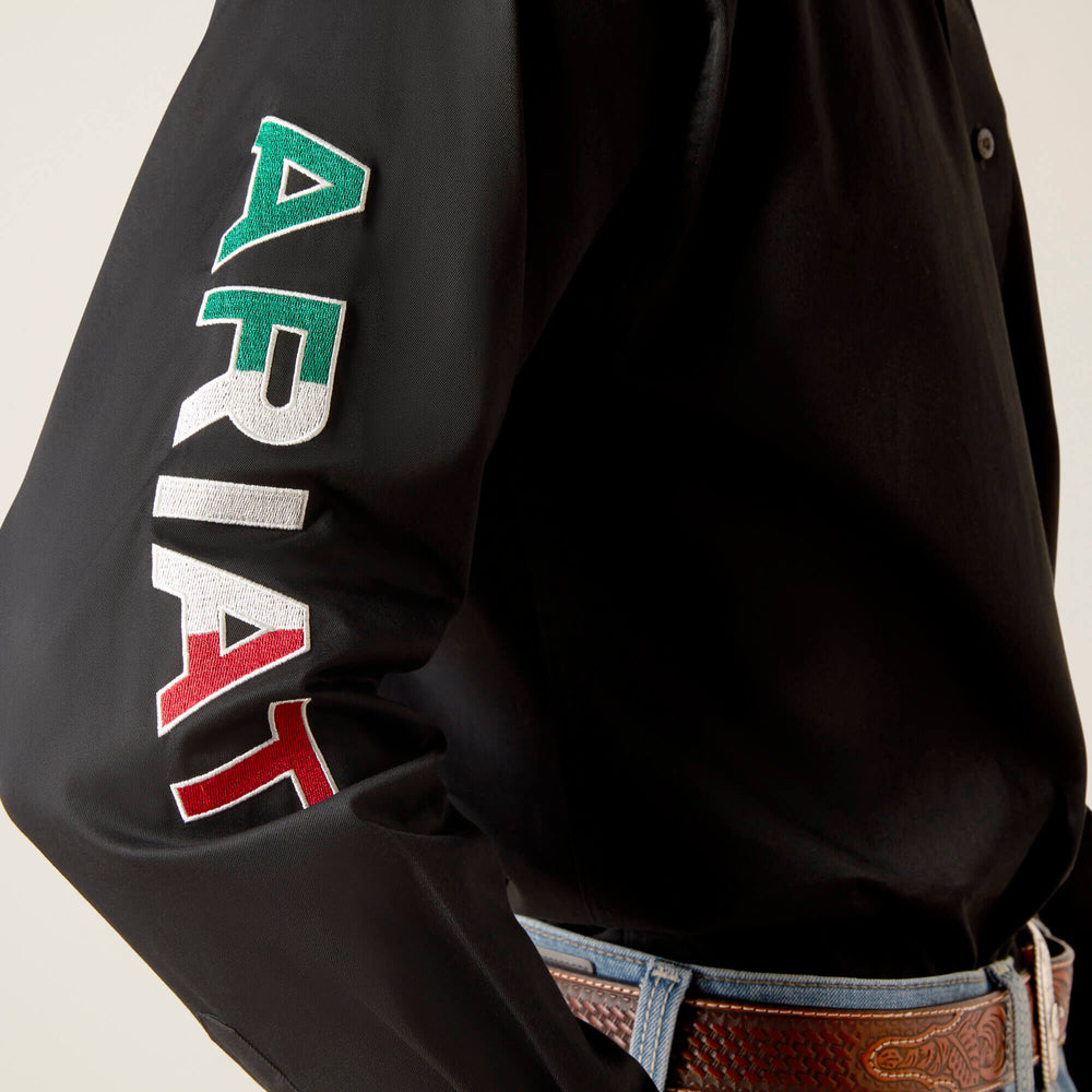 Team Logo Twill Classic Fit Shirt Men - BLACK MEXICO
