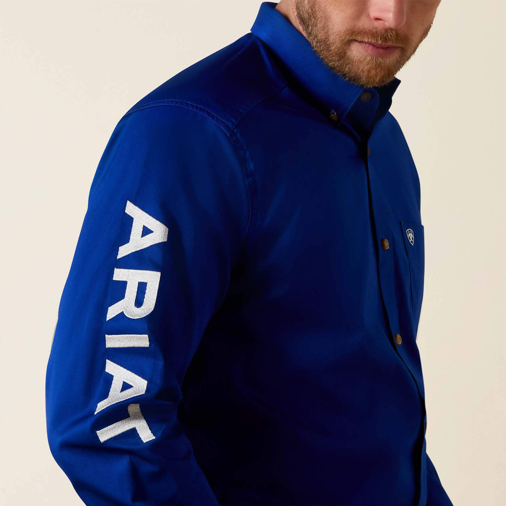 Team Logo Twill Classic Fit Shirt Men - ULTRAMARINE/WHITE