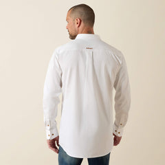 Solid Twill Fitted Shirt Men - WHITE