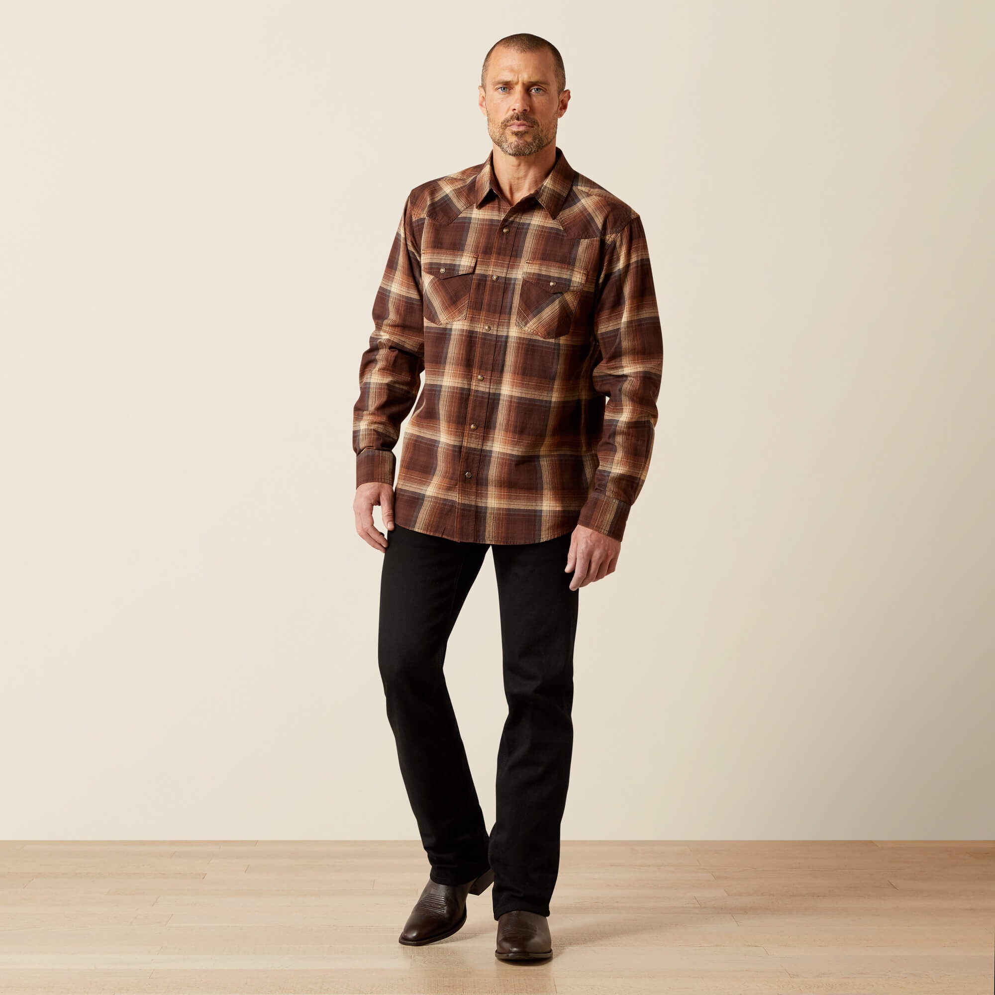 Hodges Retro Fit Shirt Men - BROWN