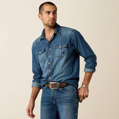 Denim Retro Fit Shirt Men - STONE