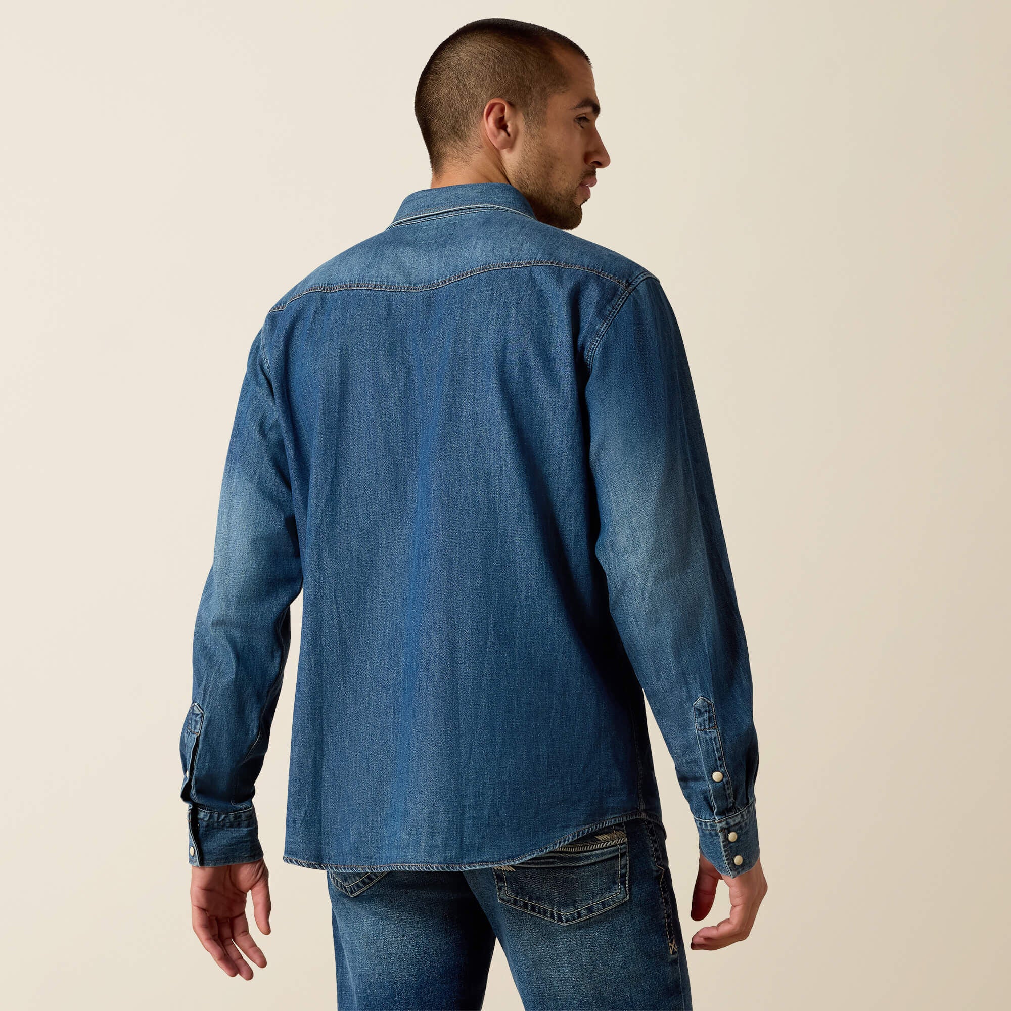 Denim Retro Fit Shirt Men - STONE