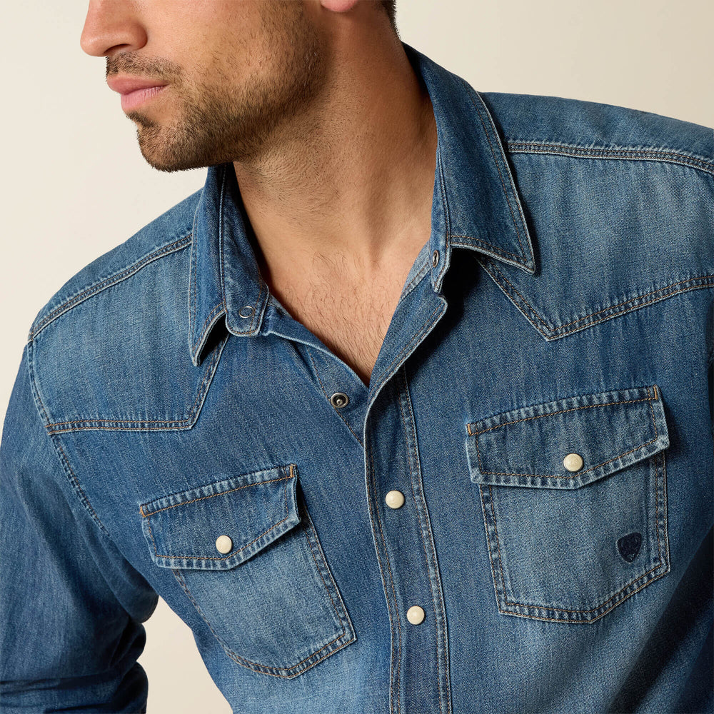 Denim Retro Fit Shirt Men - STONE