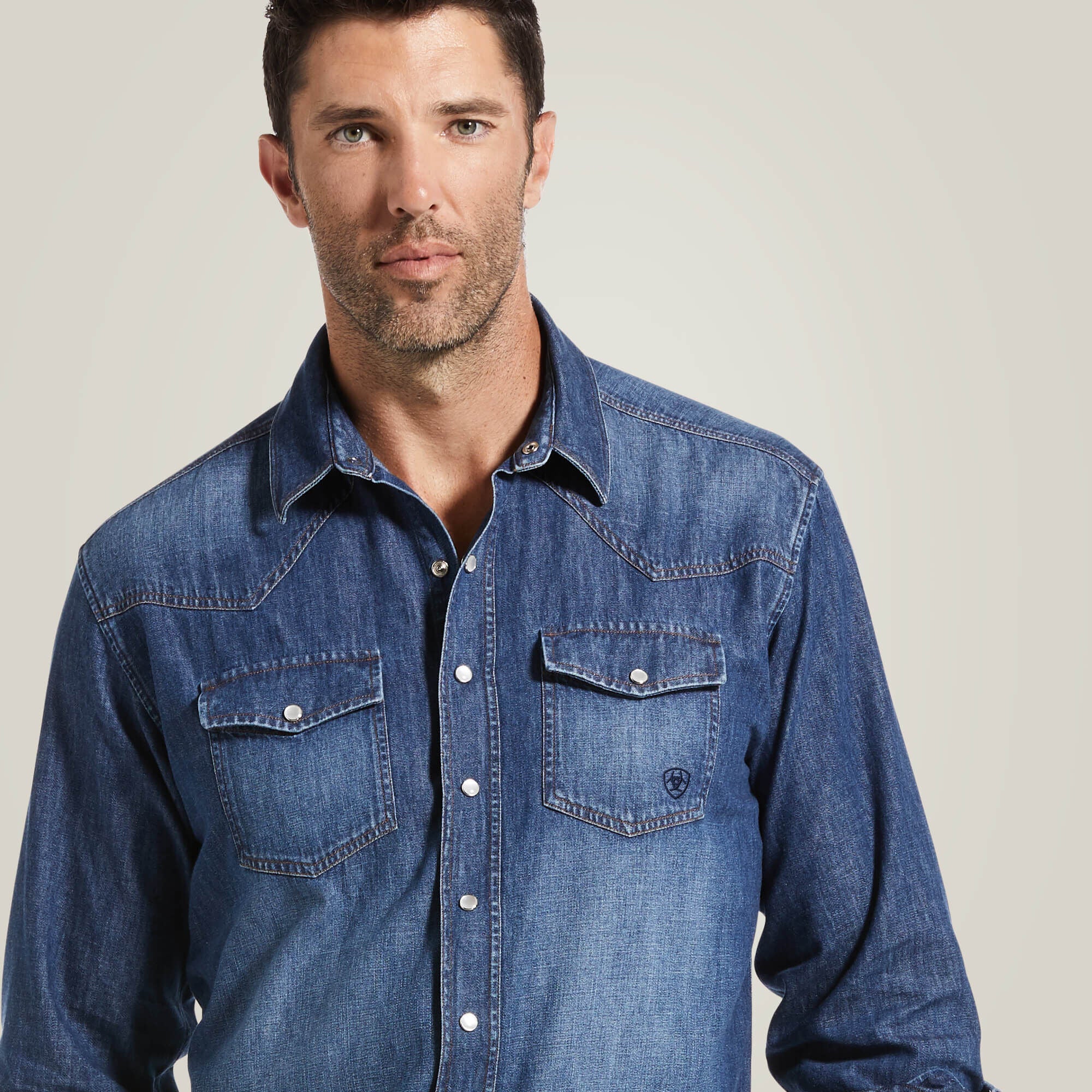 Denim Retro Fit Shirt Men - STONE