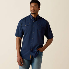 Rebar Made Tough VentTEK DuraStretch Work Shirt Men - NAVY