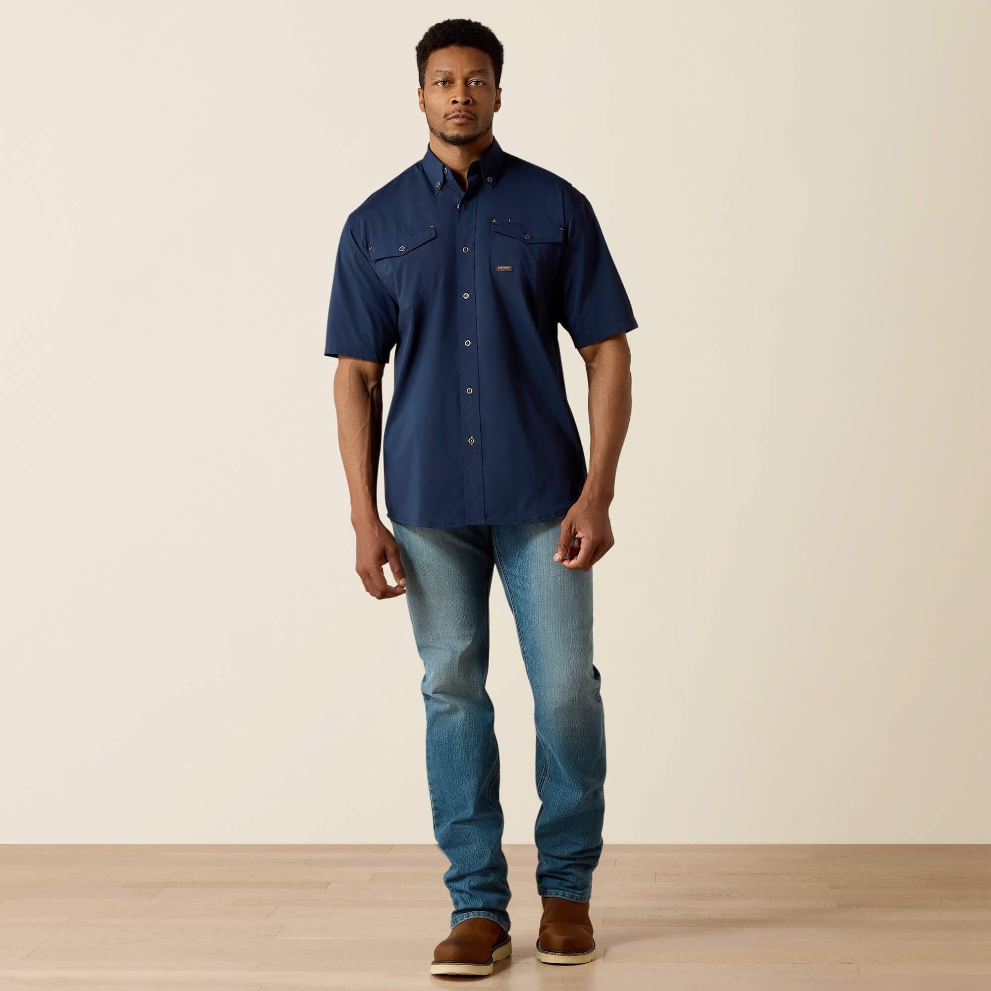Rebar Made Tough VentTEK DuraStretch Work Shirt Men - NAVY