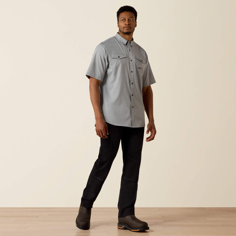 Rebar Made Tough VentTEK DuraStretch Work Shirt Men - CHARCOAL HEATHER