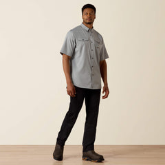 Rebar Made Tough VentTEK DuraStretch Work Shirt Men - CHARCOAL HEATHER