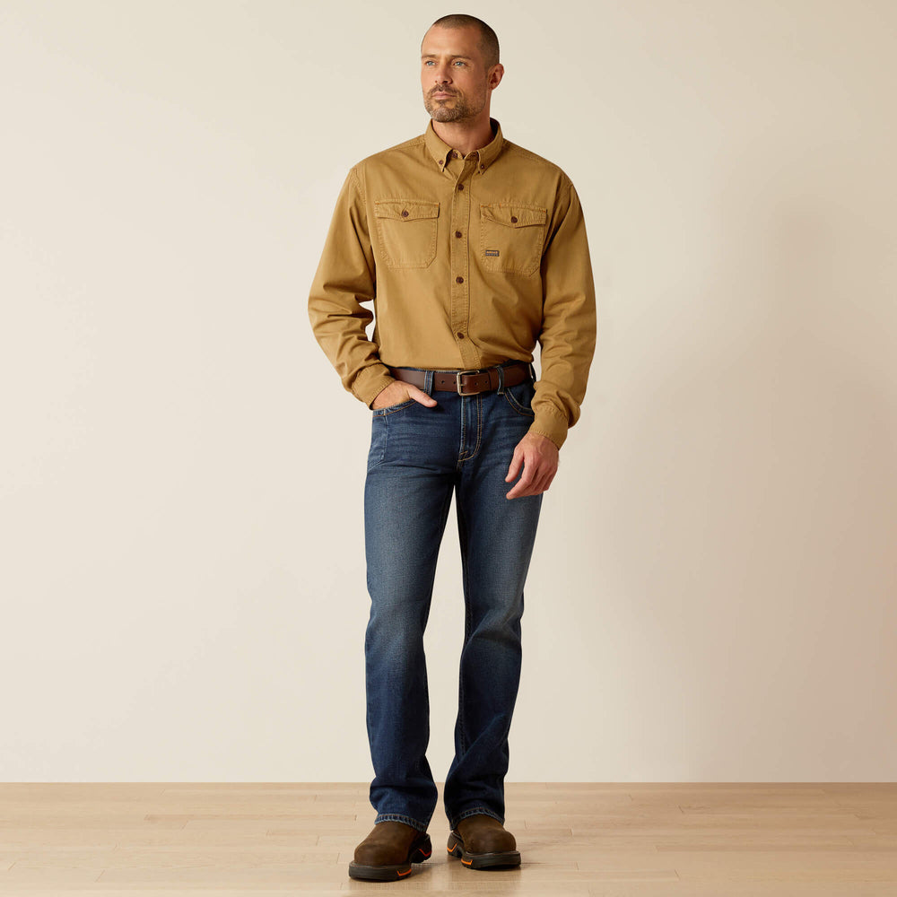 Rebar Washed Twill Work Shirt Men - REBAR KHAKI