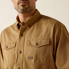 Rebar Washed Twill Work Shirt Men - REBAR KHAKI