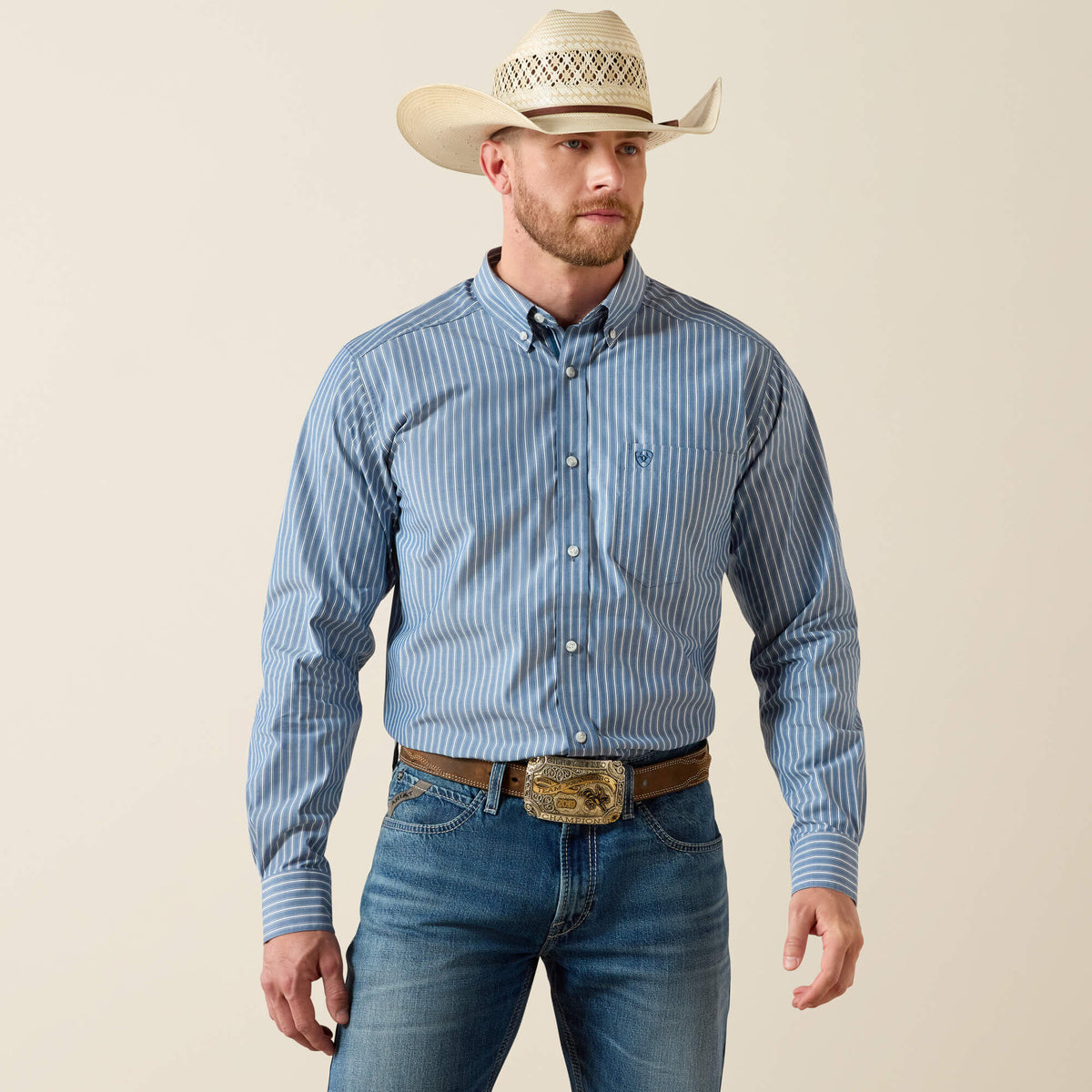 Pro Series Judah Fitted Shirt Men - POSEIDON STRIPE