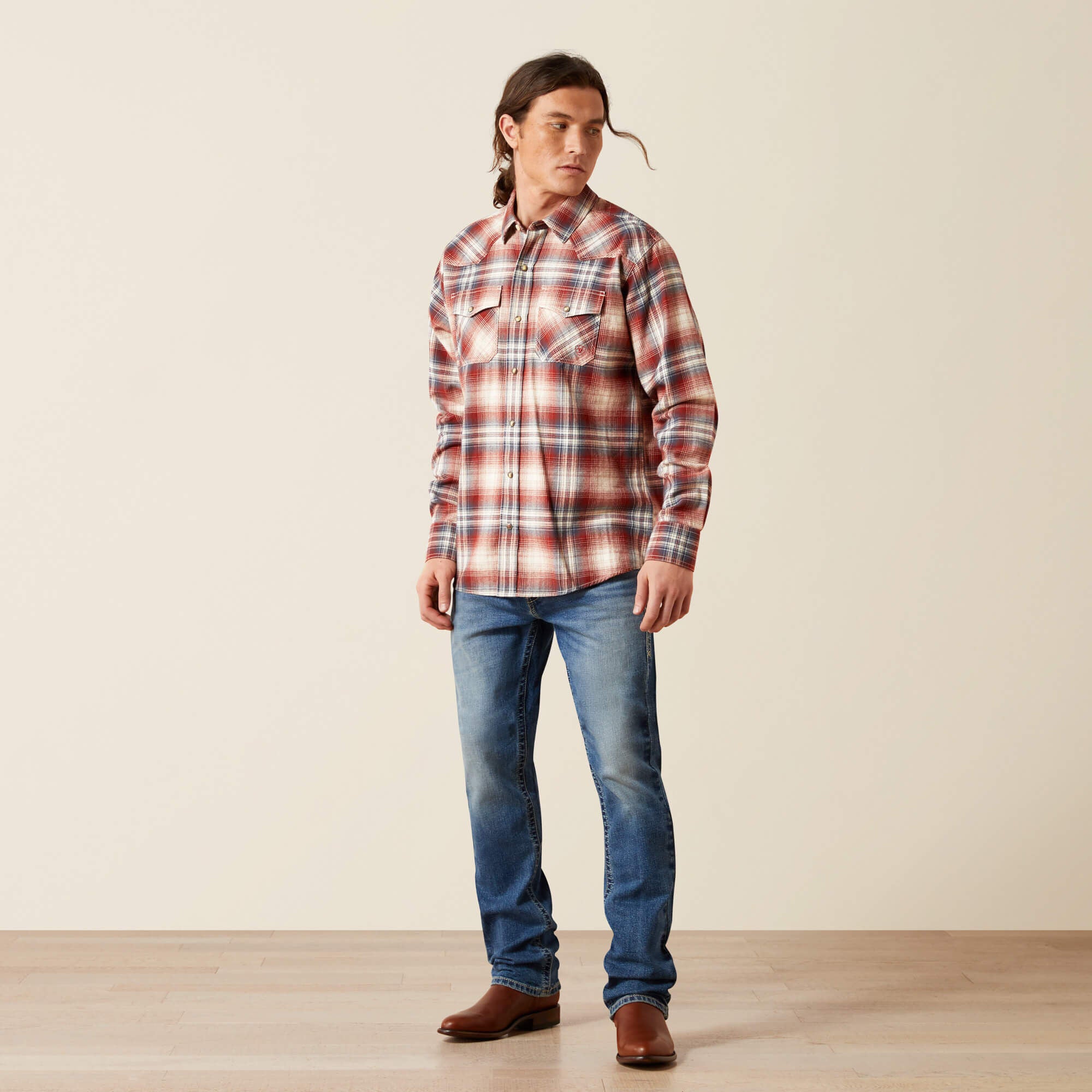 Harper Retro Fit Shirt Men - RUST