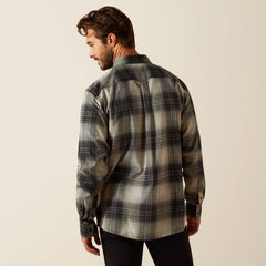 Clement Shirt Men - GREY OMBRE PLAID