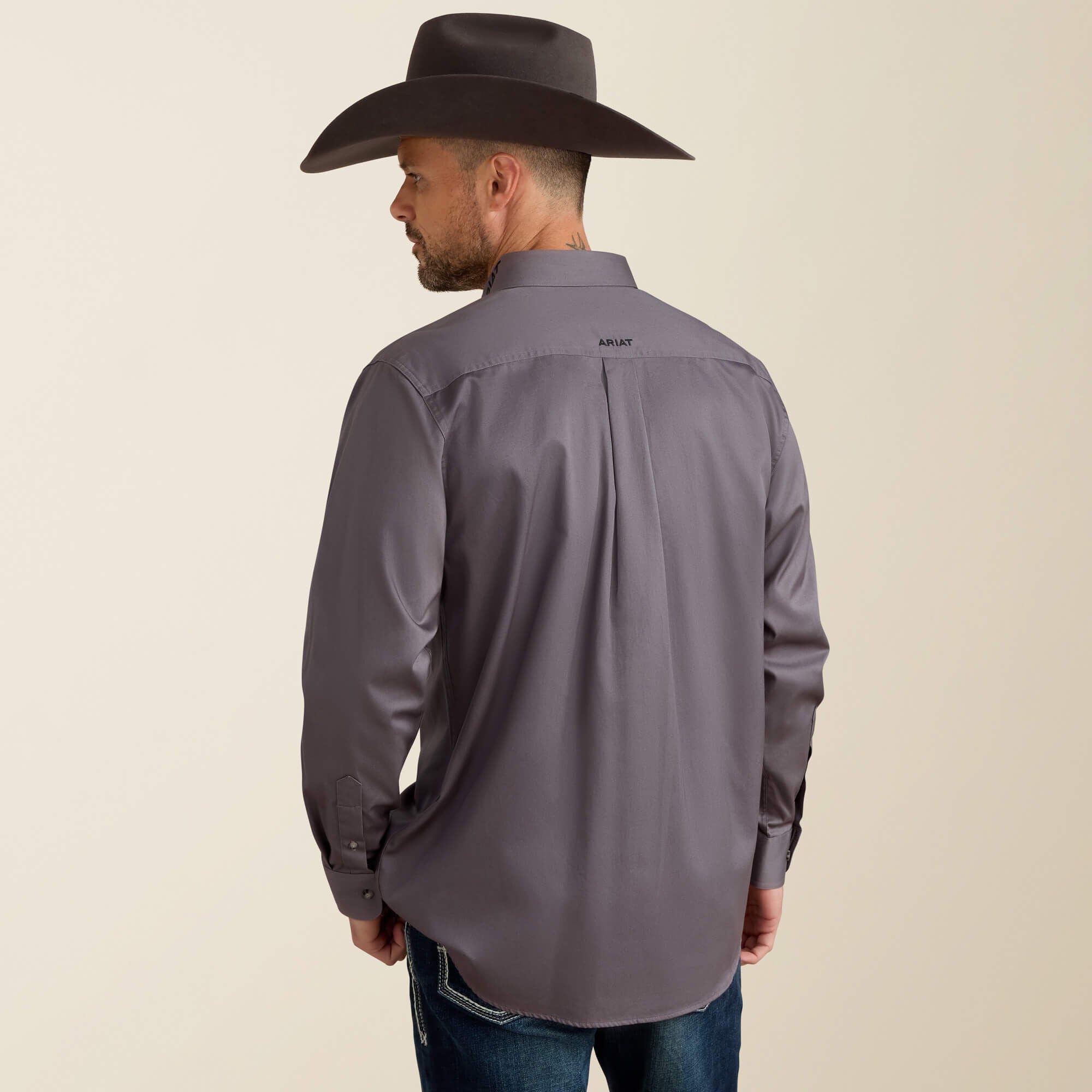 Team Logo Twill Classic Fit Shirt Men - QUIET SHADE