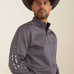 Team Logo Twill Classic Fit Shirt Men - QUIET SHADE