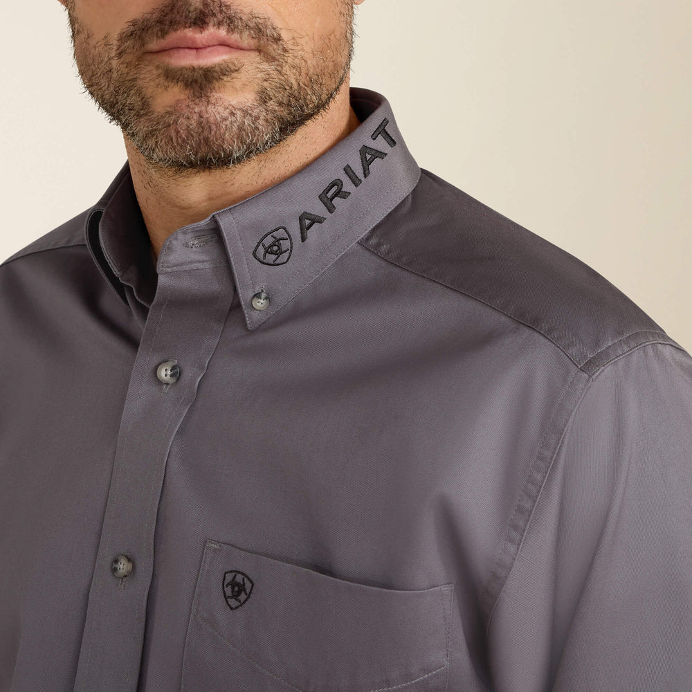 Team Logo Twill Classic Fit Shirt Men - QUIET SHADE