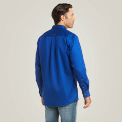 Solid Twill Fitted Shirt Men - ULTRAMARINE
