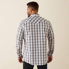 Wrinkle Free Ari Fitted Snap Shirt Men - WHITE