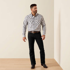 Wrinkle Free Ari Fitted Snap Shirt Men - WHITE