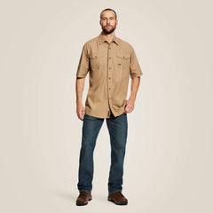 Rebar Made Tough DuraStretch Work Shirt Men - KHAKI