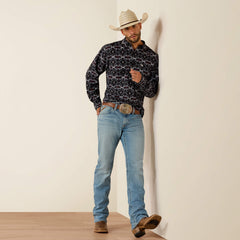 Printed 360 Airflow Classic Fit Shirt Men - BLACK