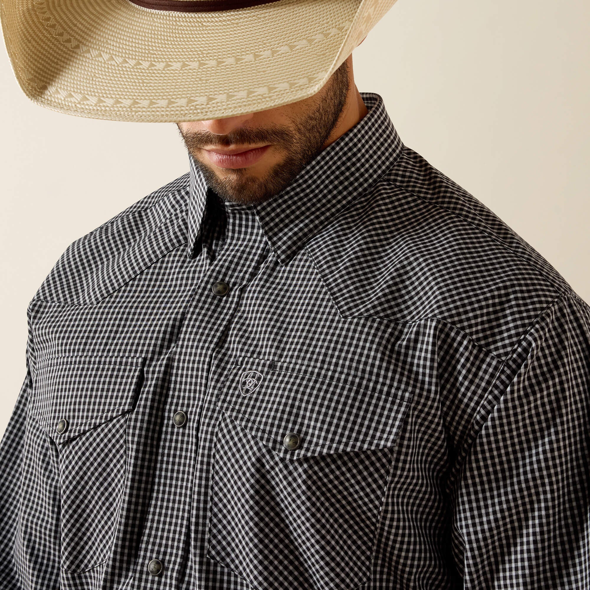 Pro Series Tobin Classic Fit Snap Shirt Men - BLACK PLAID